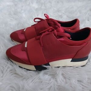 BALENCIAGA red sneakers size 7